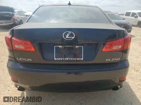 2008 Lexus IS with VIN JTHBK262885082029, listed as a Copart auction lot 53275535 with 237,252 mi miles and Salvage Title. Bid and sale history available at carsss.com. Image 6.