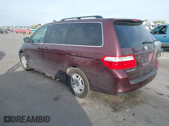 2007 Honda Odyssey EX-L with VIN 5FNRL38737B432708, listed as a IAAI auction lot 42116022 with 312,934 mi miles. Bid and sale history available at carsss.com. Image 3.