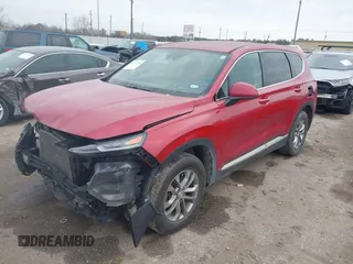 2019 Hyundai Santa Fe SE with VIN 5NMS2CAD5KH091985, listed as a IAAI auction lot 41471160 with 120,951 mi miles. Bid and sale history available at carsss.com. Image 2.