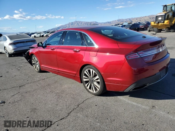 2017 Lincoln MKZ Select with VIN 3LN6L5C98HR631742, listed as a Copart auction lot 87485554 with 166,763 mi miles and Salvage title. Bid and sale history available at DreamBid. Image 2.