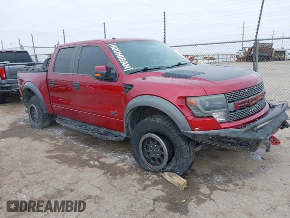 2014 Ford F-150 SVT Raptor with VIN 1FTFW1R61EFC00041, listed as a IAAI auction lot 41609376 with 119,325 mi miles and . Bid and sale history available at carsss.com. Image 1.