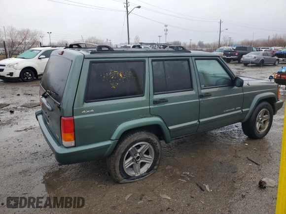 2000 Jeep Cherokee Classic with VIN 1J4FF58S8YL207395, listed as a Copart auction lot 43347745 with 0 mi miles and Clean Title. Bid and sale history available at carsss.com. Image 3.