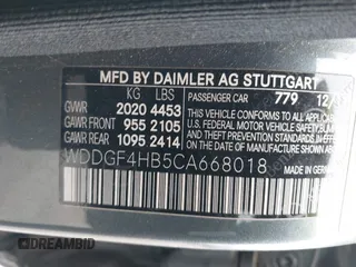 2012 Mercedes-Benz C-Class C 250 Sport with VIN WDDGF4HB5CA668018, listed as a IAAI auction lot 42115482 with 90,704 mi miles. Bid and sale history available at carsss.com. Image 9.