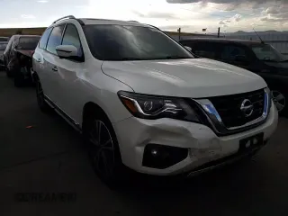 2018 Nissan Pathfinder Platinum with VIN 5N1DR2MM8JC666874, listed as a Copart auction lot 76594074 with 258,012 mi miles and Salvage title. Bid and sale history available at DreamBid. Image 12.