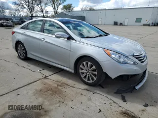 2014 Hyundai Sonata SE with VIN 5NPEC4AC4EH897489, listed as a Copart auction lot 49184125 with 95,840 mi miles and Salvage Title. Bid and sale history available at DreamBid. Image 4.