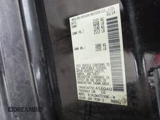 2014 Nissan Maxima SV z VIN 1N4AA5AP2EC456040, wystawiony jako IAAI lot #41617295 z przebiegiem 220 033 mil mil oraz . Historia ofert i sprzedaży dostępna na DreamBid. Obrazek 9.