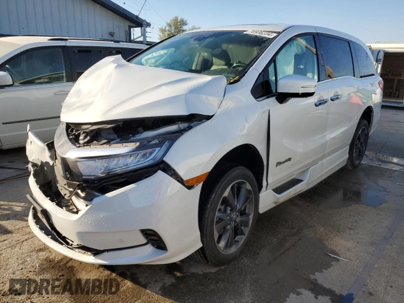 2022 Honda Odyssey Elite z VIN 5FNRL6H98NB022728, wystawiony jako Copart lot #76936234 z przebiegiem 17 342 mil mil oraz Szkoda całkowita • Salvage title. Historia ofert i sprzedaży dostępna na DreamBid. Obrazek 1.