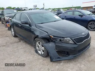 2015 Kia Optima LX z VIN 5XXGM4A70FG517585, wystawiony jako IAAI lot #42193594 z przebiegiem 155 118 mil mil oraz . Historia ofert i sprzedaży dostępna na DreamBid. Obrazek 1.