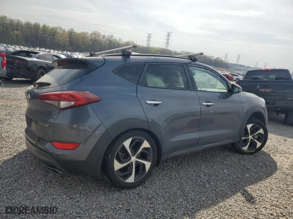 2016 Hyundai Tucson Limited with VIN KM8J33A29GU154833, listed as a Copart auction lot 51089455 with 111,888 mi miles and Salvage Title. Bid and sale history available at carsss.com. Image 3.