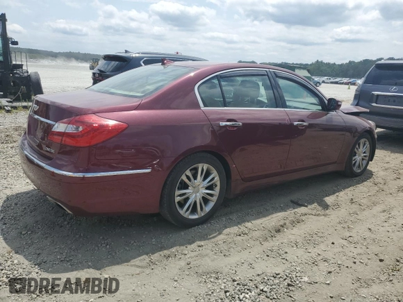2013 Hyundai Genesis 3.8L with VIN KMHGC4DD7DU221907, listed as a Copart auction lot 68368624 with 118,708 mi miles and Clean Title. Bid and sale history available at carsss.com. Image 3.