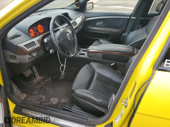 2008 BMW 7 Series 750i with VIN WBAHL83598DT89674, listed as a Copart auction lot 80121224 with 176,601 mi miles and Salvage Title. Bid and sale history available at DreamBid. Image 7.