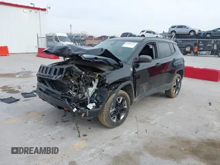2018 Jeep Compass Trailhawk with VIN 3C4NJDDB6JT442016, listed as a IAAI auction lot 41068443 with 114,579 mi miles and . Bid and sale history available at carsss.com. Image 17.