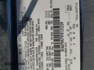2015 Ford Fusion SE с VIN 3FA6P0H79FR135239, выставлен на аукционе Copart как лот 42052754 с пробегом 178 603 миль миль и Списание • Salvage title. История ставок и продаж доступна на DreamBid. Изображение 12.