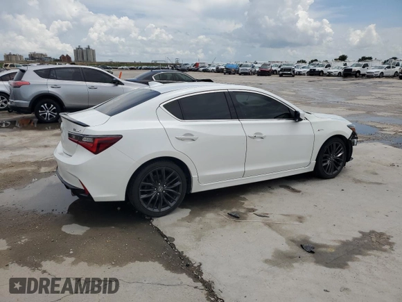 2021 Acura ILX Premium with VIN 19UDE2F8XMA005199, listed as a Copart auction lot 61223895 with 45,114 mi miles and Salvage title. Bid and sale history available at DreamBid. Image 3.