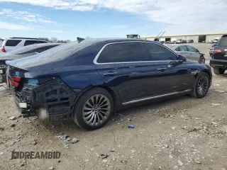 2020 Genesis G90 3.3T Premium with VIN KMTF34PA2LU075787, listed as a Copart auction lot 44692985 with 39,760 mi miles and Salvage Title. Bid and sale history available at carsss.com. Image 3.