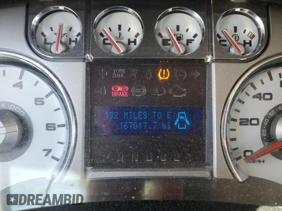 2009 Ford F-150 XL with VIN 1FTPW14V79FA60490, listed as a Copart auction lot 62701335 with 167,017 mi miles and Salvage title. Bid and sale history available at DreamBid. Image 9.
