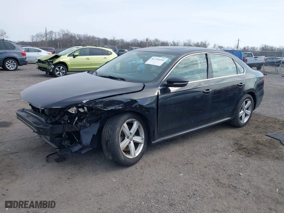 2012 Volkswagen Passat SE with VIN 1VWBP7A37CC021336, listed as a IAAI auction lot 41724459 with 124,832 mi miles. Bid and sale history available at carsss.com. Image 16.