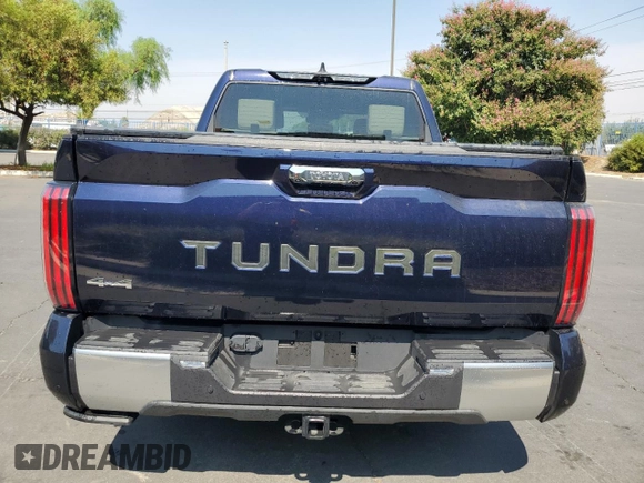 2023 Toyota Tundra Capstone Hybrid with VIN 5TFVC5DBXPX033319, listed as a Copart auction lot 73779344 with 9,723 mi miles and Salvage title. Bid and sale history available at DreamBid. Image 6.