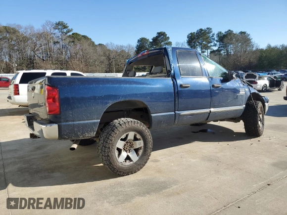 2007 Dodge Ram 2500 SLT with VIN 1D7KS28D27J589732, listed as a Copart auction lot 43935085 with 0 mi miles and Salvage Title. Bid and sale history available at carsss.com. Image 3.
