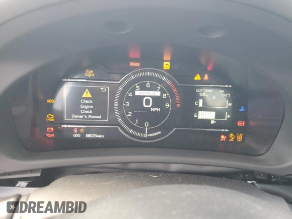 2024 Toyota 86 with VIN JF1ZNBB19R9752367, listed as a Copart auction lot 50460805 with 8,605 mi miles and Salvage Title. Bid and sale history available at DreamBid. Image 9.