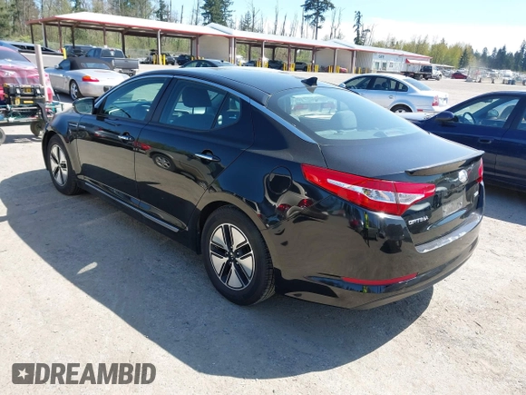 2013 Kia Optima Hybrid EX with VIN KNAGM4AD5D5049552, listed as a IAAI auction lot 42052478 with 175,388 mi miles. Bid and sale history available at carsss.com. Image 3.