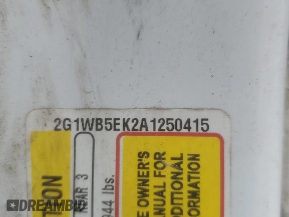 2010 Chevrolet Impala LT with VIN 2G1WB5EK2A1250415, listed as a Copart auction lot 51219575 with Not Provided miles and Salvage Title. Bid and sale history available at DreamBid. Image 12.