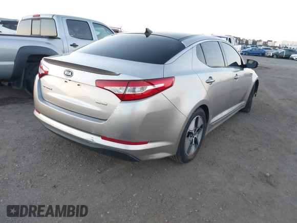 2012 Kia Optima Hybrid with VIN KNAGM4AD0C5016344, listed as a IAAI auction lot 41609544 with 149,986 mi miles. Bid and sale history available at carsss.com. Image 4.