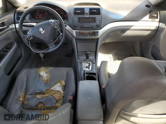 2005 Acura TSX with VIN JH4CL96885C011077, listed as a Copart auction lot 57878185 with 211,652 mi miles and Salvage title. Bid and sale history available at DreamBid. Image 8.