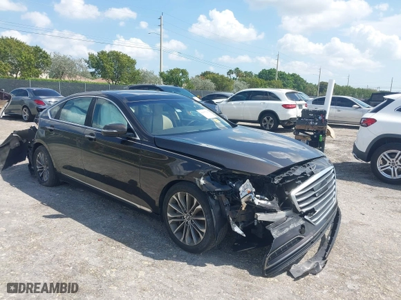 2015 Hyundai Genesis 3.8L with VIN KMHGN4JE8FU051163, listed as a IAAI auction lot 41937543 with 98,765 mi miles. Bid and sale history available at carsss.com. Image 1.