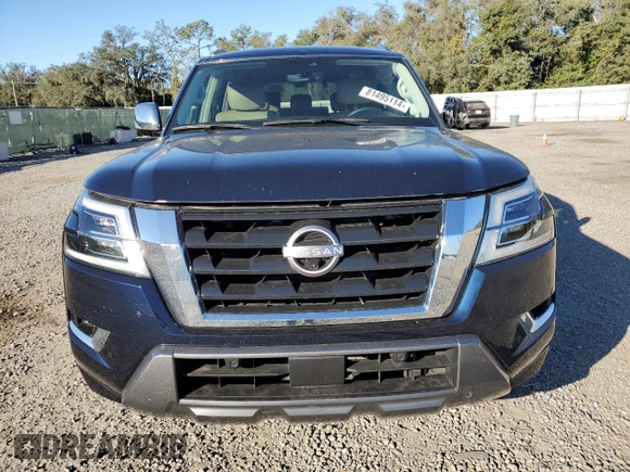 2021 Nissan Armada Platinum with VIN JN8AY2CC6M9145404, listed as a Copart auction lot 81495114 with 48,084 mi miles and Salvage Title. Bid and sale history available at carsss.com. Image 5.