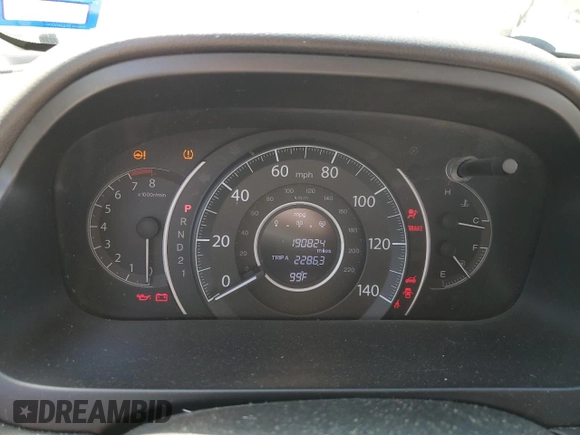 2012 Honda CR-V EX-L with VIN JHLRM3H70CC010774, listed as a Copart auction lot 50350125 with 190,824 mi miles and Salvage Title. Bid and sale history available at carsss.com. Image 9.