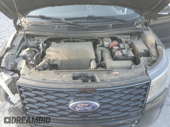 2018 Ford Explorer Sport with VIN 1FM5K8GT4JGB11220, listed as a Copart auction lot 50001345 with 134,314 mi miles and Salvage title. Bid and sale history available at DreamBid. Image 12.