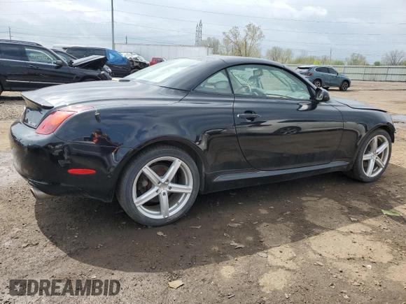 2004 Lexus SC 430 with VIN JTHFN48Y040058272, listed as a Copart auction lot 55596645 with 179,363 mi miles and Clean title. Bid and sale history available at DreamBid. Image 3.