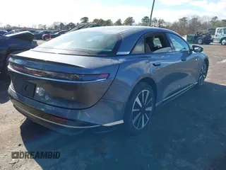 2025 Lucid Air Pure with VIN 50EA1PGA4SA004490, listed as a IAAI auction lot 41579096 with 1,324 mi miles. Bid and sale history available at carsss.com. Image 4.