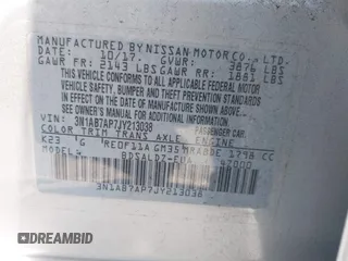 2018 Nissan Sentra S with VIN 3N1AB7AP7JY213038, listed as a IAAI auction lot 41752459 with 113,064 mi miles and . Bid and sale history available at DreamBid. Image 9.