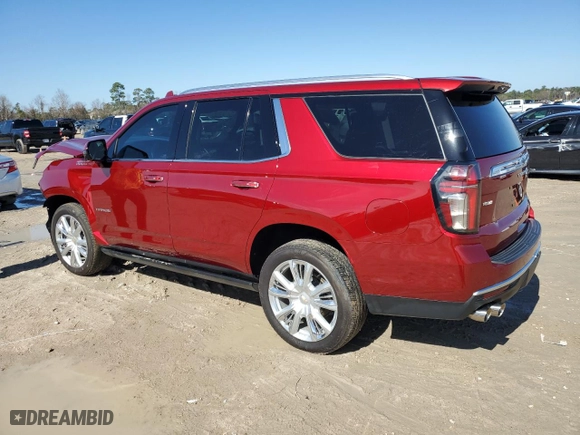 2023 Chevrolet Tahoe High Country with VIN 1GNSKTKL2PR201147, listed as a Copart auction lot 41833955 with 0 mi miles and Salvage Title. Bid and sale history available at carsss.com. Image 2.
