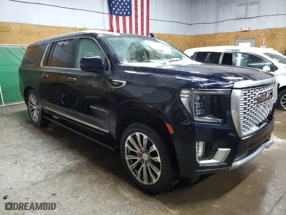 2021 GMC Yukon XL Denali with VIN 1GKS2JKL3MR259944, listed as a Copart auction lot 88652745 with 54,345 mi miles and Salvage Title. Bid and sale history available at carsss.com. Image 4.