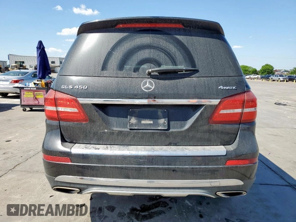 2017 Mercedes-Benz GLS 450 with VIN 4JGDF6EE4HA875297, listed as a Copart auction lot 54124085 with 118,197 mi miles and Salvage Title. Bid and sale history available at DreamBid. Image 6.