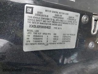 2008 Pontiac Torrent with VIN 2CKDL43F686064622, listed as a IAAI auction lot 41981334 with 112,079 mi miles. Bid and sale history available at carsss.com. Image 9.