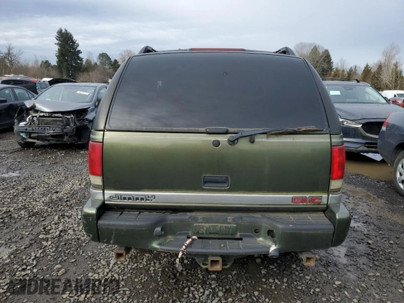 2001 GMC Jimmy SLE with VIN 1GKDT13W912219905, listed as a Copart auction lot 45172185 with 0 mi miles and Salvage Title. Bid and sale history available at carsss.com. Image 6.