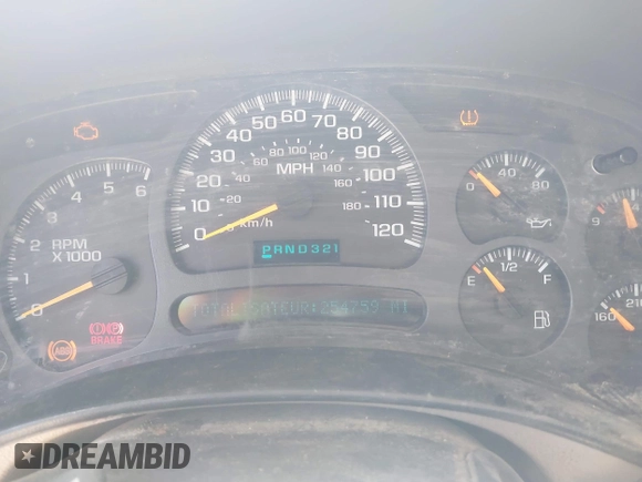 2005 Chevrolet Tahoe LT z VIN 1GNEK13T35R116833, wystawiony jako IAAI lot #42508302 z przebiegiem 254 759 mil mil oraz . Historia ofert i sprzedaży dostępna na DreamBid. Obrazek 7.