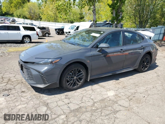 2025 Toyota Camry LE с VIN 4T1DBADK2SU003275, выставлен на аукционе Copart как лот 54206635 с пробегом Не указан миль и Списание • Salvage title. История ставок и продаж доступна на DreamBid. Изображение 1.