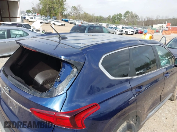 2020 Hyundai Santa Fe SE with VIN 5NMS23AD6LH174584, listed as a IAAI auction lot 41813950 with 107,852 mi miles. Bid and sale history available at carsss.com. Image 21.
