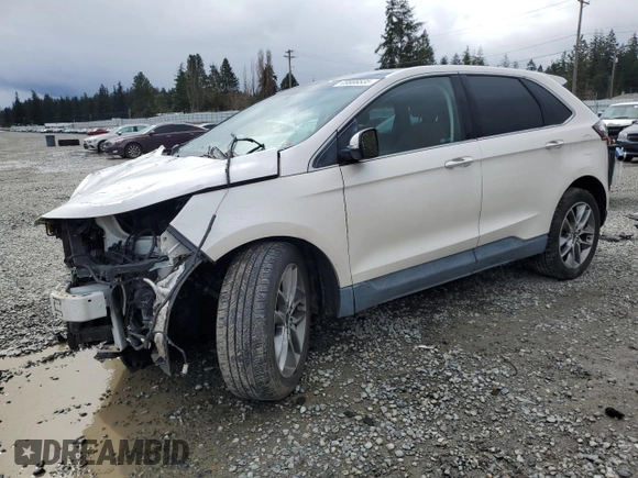 2017 Ford Edge Titanium with VIN 2FMPK4K97HBB45022, listed as a Copart auction lot 49008535 with 58,067 mi miles and Salvage Title. Bid and sale history available at carsss.com. Image 1.
