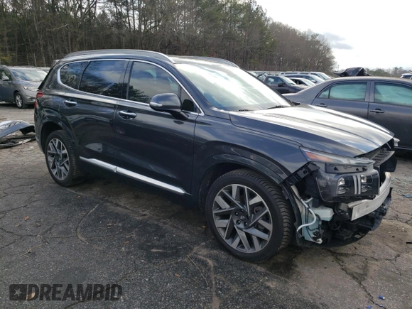 2022 Hyundai Santa Fe Calligraphy with VIN 5NMS54AL7NH411882, listed as a Copart auction lot 85876934 with 52,978 mi miles and Salvage Title. Bid and sale history available at carsss.com. Image 4.