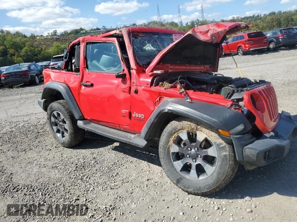 2020 Jeep Wrangler Sport with VIN 1C4GJXAG9LW207584, listed as a Copart auction lot 72312324 with Not provided miles and Salvage title. Bid and sale history available at DreamBid. Image 4.
