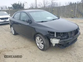 2013 Kia Forte SX with VIN KNAFW4A37D5701178, listed as a IAAI auction lot 41796171 with 187,086 mi miles. Bid and sale history available at carsss.com. Image 1.