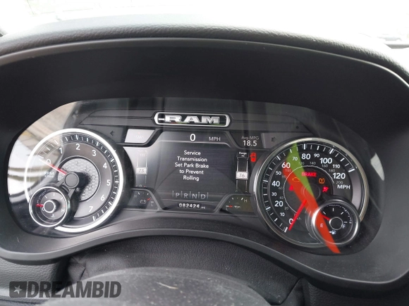 2020 Ram 1500 Big Horn with VIN 1C6RREMT2LN272790, listed as a IAAI auction lot 41340387 with 82,424 mi miles. Bid and sale history available at carsss.com. Image 7.