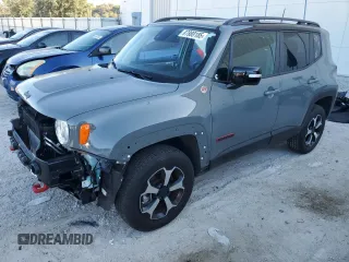 2022 Jeep Renegade Trailhawk with VIN ZACNJDC18NPN71345, listed as a Copart auction lot 87888185 with 16,288 mi miles and Salvage Title. Bid and sale history available at DreamBid. Image 1.
