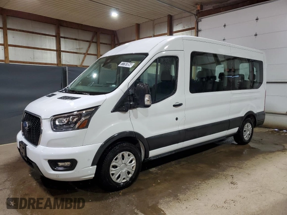 2023 Ford Transit Passenger XL with VIN 1FBAX2C81PKB30711, listed as a Copart auction lot 77797054 with 18,161 mi miles and Clean Title. Bid and sale history available at DreamBid. Image 1.